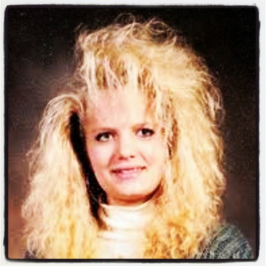 I don't know this person... but this was what the popular girls did to their hair back then.